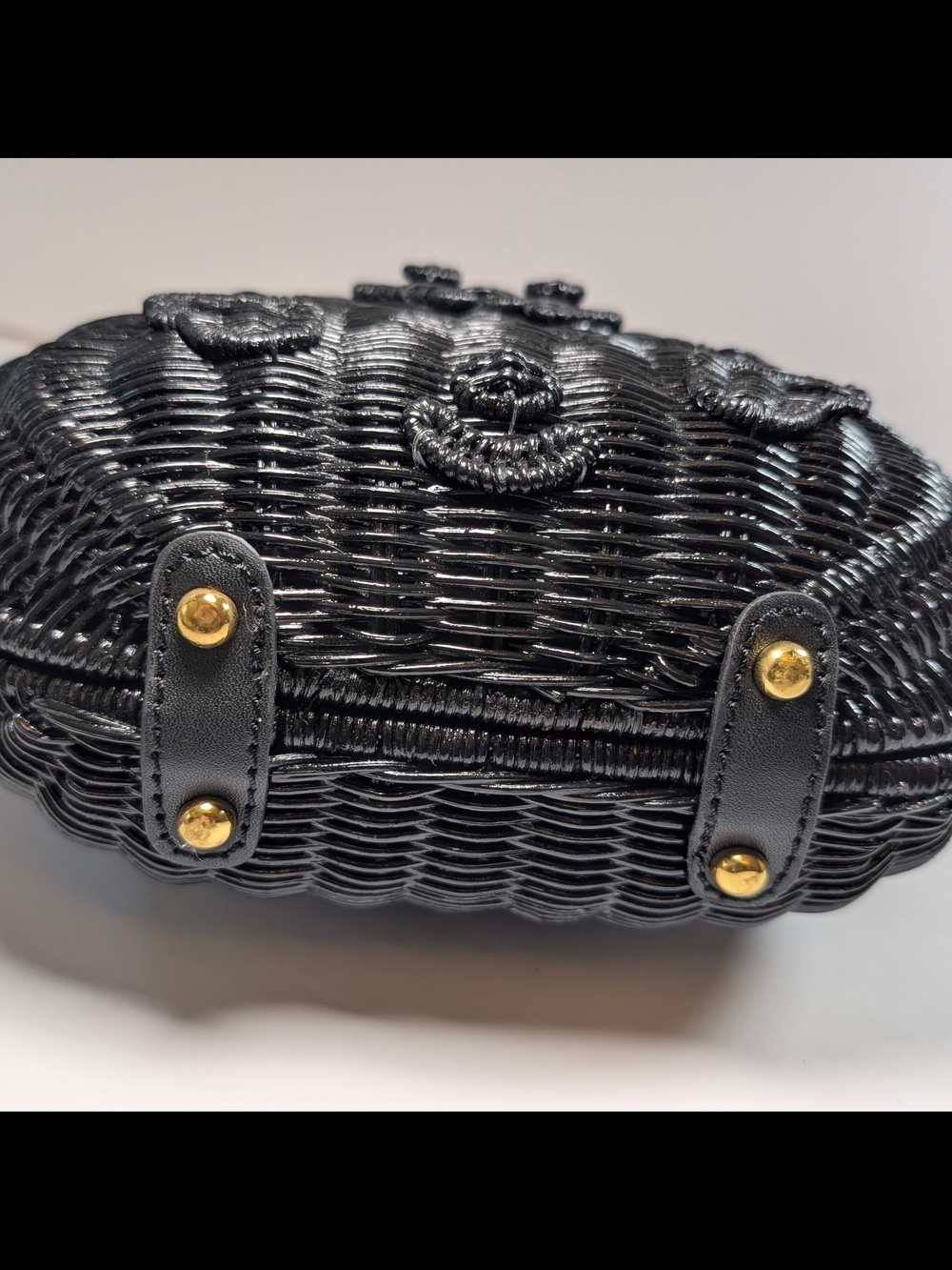 ACCOMMODE x Sanrio Kuromi Rattan Bag Black NWT w/ Kuromi Padlock Keychain - Picture 7 of 14